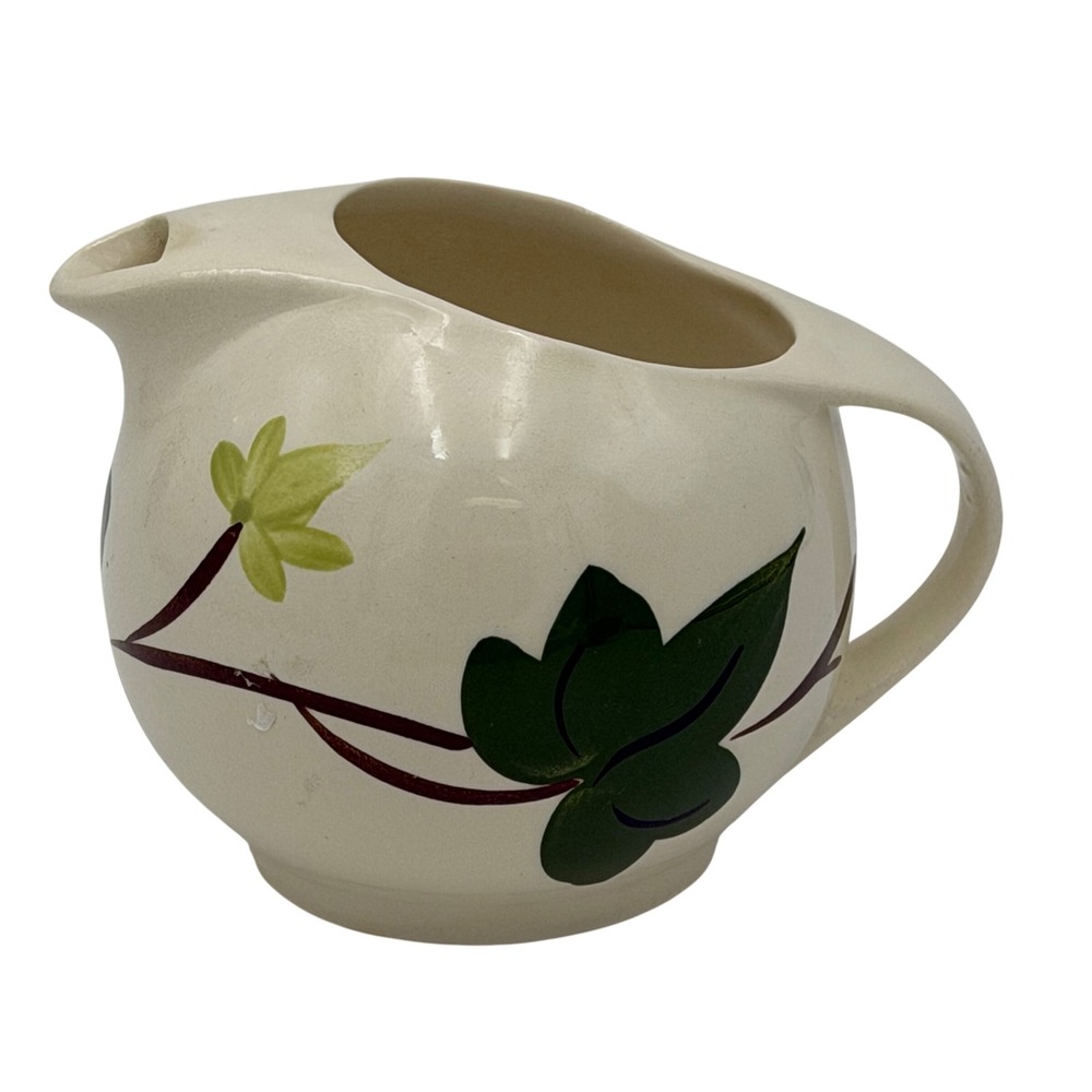 Vtg Blue Ridge Southern Pottery Stanhome Ivy Creamer Sm Pitcher Hand Painted MCM